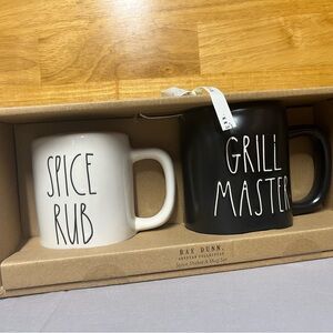 Rae Dunn White and Black Dining Mugs Set